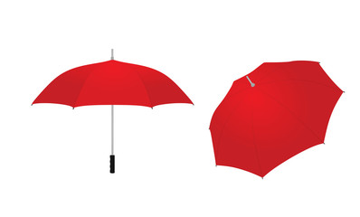 Classic red umbrella. vector illustration