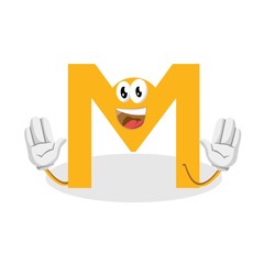 Logo icon Letter M. Initial letter M Design Smile vector.