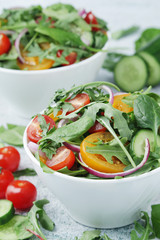 A bowl full of vegetable salad	