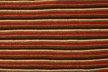 Multicolored crumpled striped fabric texture