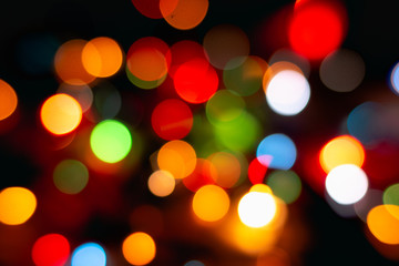 Abstract multicolored light bokeh background