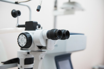 Modern medical equipment in the ophthalmology office