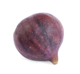 Tasty fresh fig fruit on white background