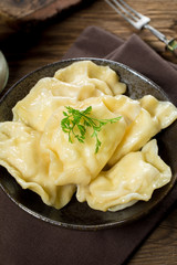 Dumplings, filled with cheese.