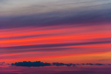 Fototapeta na wymiar Beautiful sunset sky with amazing colorful clouds.