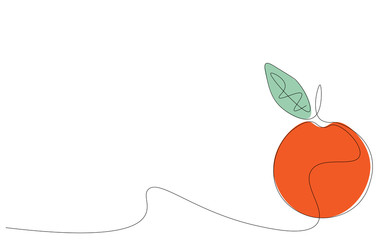  Orange background, fruit vector illustration	