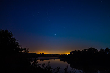 Starry night on the Don in the vicinity of Voronezh