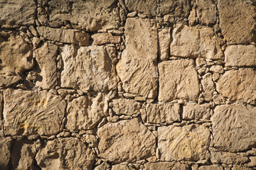 stone wall in the ancient style of the middle ages