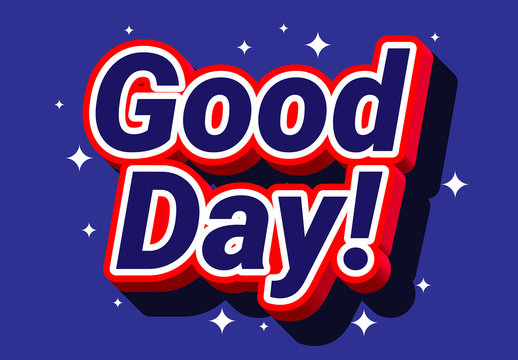 Pop Good Day Text Effect