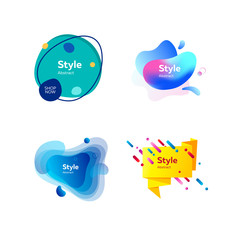 Set of modern abstract vector banners