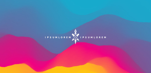 Abstract background with dynamic effect. Creative design with vibrant gradients. 3D vector Illustration.