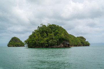 Fototapeta premium Small islets Los Haitises National Park Dominican republic