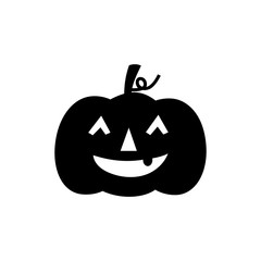 Halloween Pumpkin Silhouette Icon On A White Background - 300723293