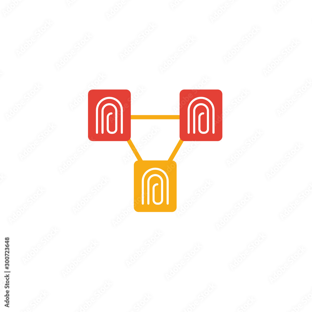 Aufkleber multi-signature icon. simple element from blockchain icons collection. creative multi-signature icon