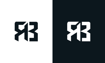 Modern abstract letter RB logo. This logo icon incorporate with two abstract shape in the creative process. - obrazy, fototapety, plakaty
