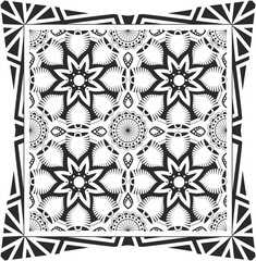 Geometric seamless pattern, mandala background, ethnic, traditional, folk, ornamental print. - Vector