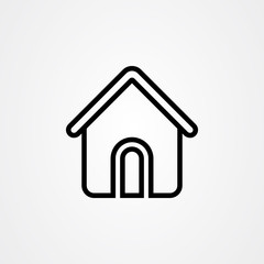 Obraz premium House icon. home symbol. simple flat vector illustration