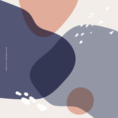 Modern picture with abstract shapes. Decorative background in the style of modern art. Ideal for web, card, poster, cover, invitation, brochure.  Vector illustration.
