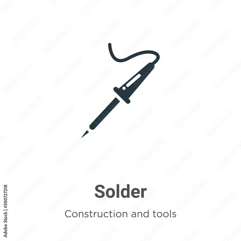 Poster solder vector icon on white background. flat vector solder icon symbol sign from modern construction