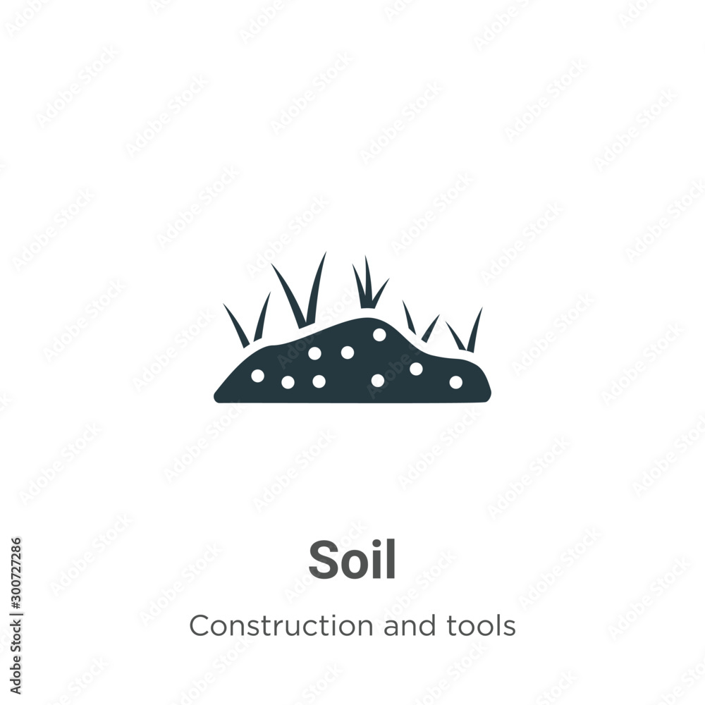 Poster soil vector icon on white background. flat vector soil icon symbol sign from modern construction and