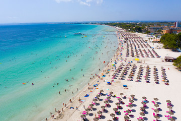the Alcudia beach in Mallorca Spain