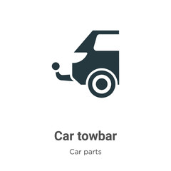 Car towbar vector icon on white background. Flat vector car towbar icon symbol sign from modern car parts collection for mobile concept and web apps design.