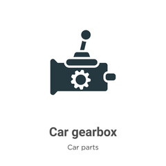 Fototapeta premium Car gearbox vector icon on white background. Flat vector car gearbox icon symbol sign from modern car parts collection for mobile concept and web apps design.