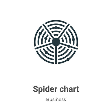 Spider chart vector icon on white background. Flat vector spider chart icon symbol sign from modern business collection for mobile concept and web apps design.