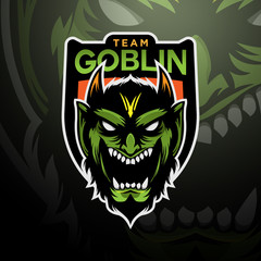 Green goblin logo gaming esport - obrazy, fototapety, plakaty