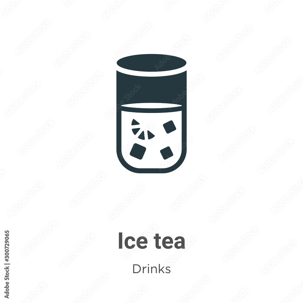Poster ice tea vector icon on white background. flat vector ice tea icon symbol sign from modern drinks col