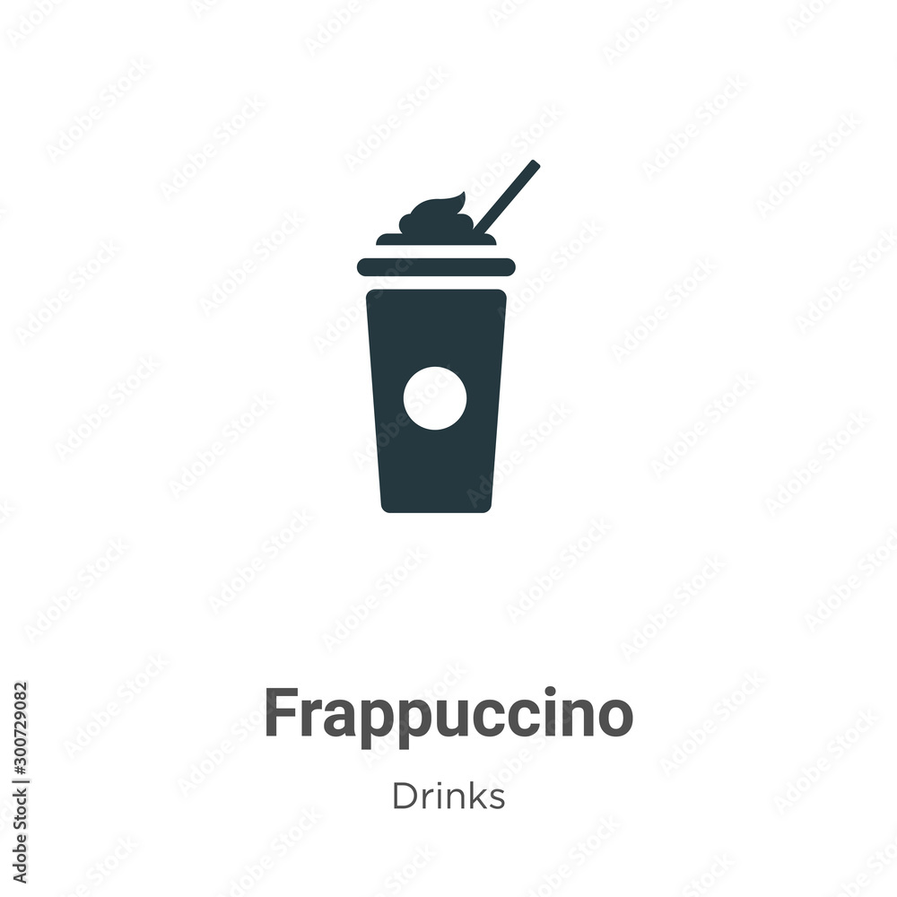 Poster frappuccino vector icon on white background. flat vector frappuccino icon symbol sign from modern dr