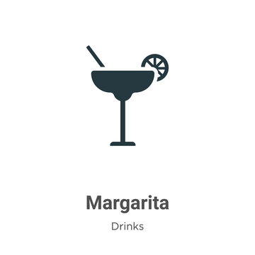 Margarita vector icon on white background. Flat vector margarita icon symbol sign from modern drinks collection for mobile concept and web apps design.