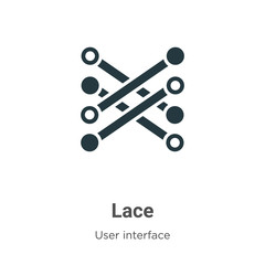Lace vector icon on white background. Flat vector lace icon symbol sign from modern user interface collection for mobile concept and web apps design.