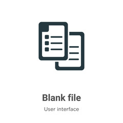 Blank file vector icon on white background. Flat vector blank file icon symbol sign from modern user interface collection for mobile concept and web apps design.