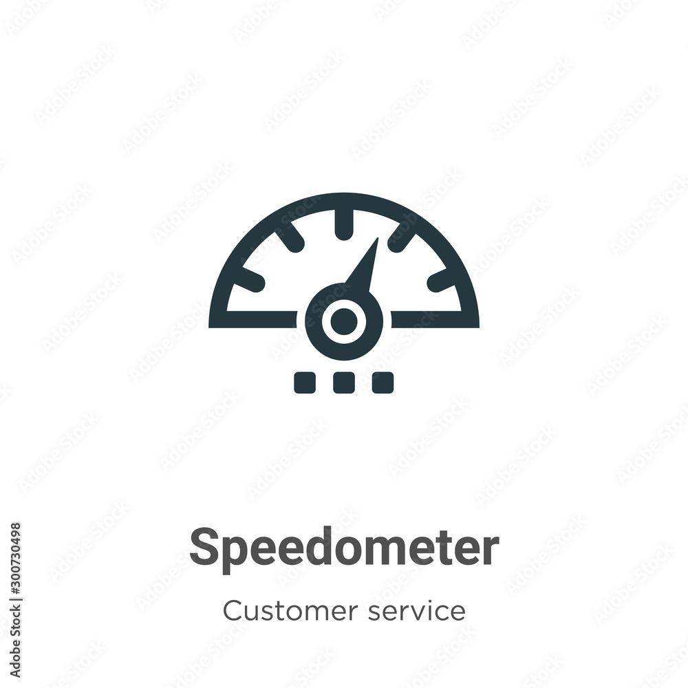 Poster speedometer vector icon on white background. flat vector speedometer icon symbol sign from modern cu