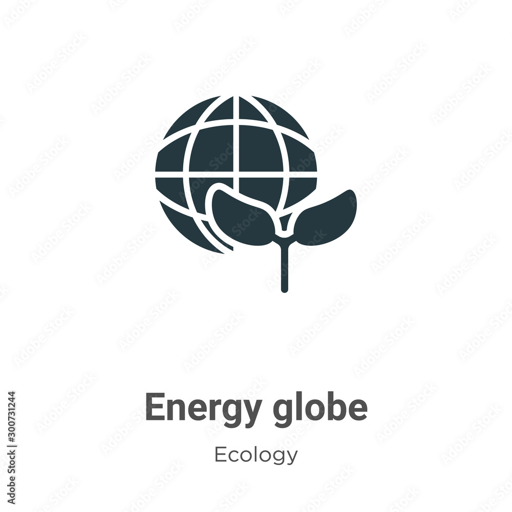 Poster energy globe vector icon on white background. flat vector energy globe icon symbol sign from modern 