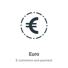 Obraz premium Euro vector icon on white background. Flat vector euro icon symbol sign from modern e commerce and payment collection for mobile concept and web apps design.