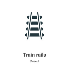 Train rails vector icon on white background. Flat vector train rails icon symbol sign from modern desert collection for mobile concept and web apps design.