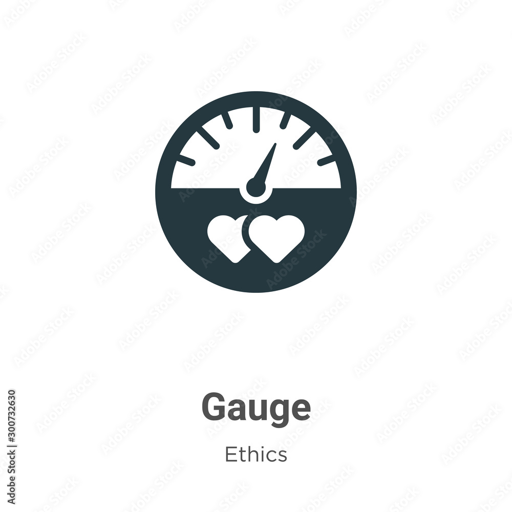 Poster gauge vector icon on white background. flat vector gauge icon symbol sign from modern ethics collect