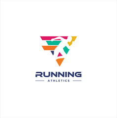 Run Logo Design vector Stock symbol . Running logo sport concept  .  running marathon Logo Design Template . 