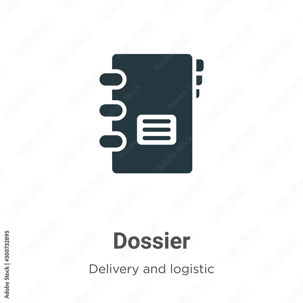 Poster dossier vector icon on white background. flat vector dossier icon symbol sign from modern delivery a