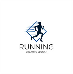 Run Logo Design vector Stock symbol . Running logo sport concept  .  running marathon Logo Design Template . 