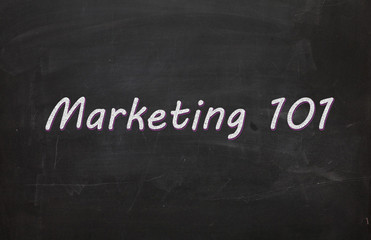Fototapeta premium word on blackboard with chalk