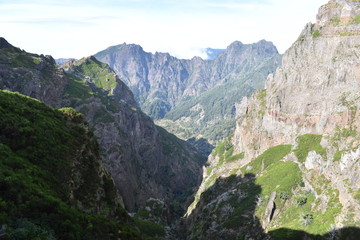 Hiking trail from Pico Arieiro to Pico Ruivo in Madeira, Portugal