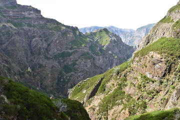 Hiking trail from Pico Arieiro to Pico Ruivo in Madeira, Portugal
