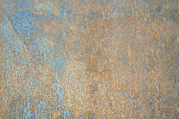 Rust and Blue Color Steel Plate as a Background