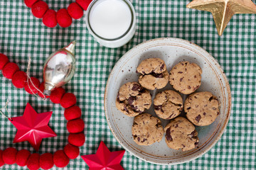 Plate of Chocolate Chip Cookies