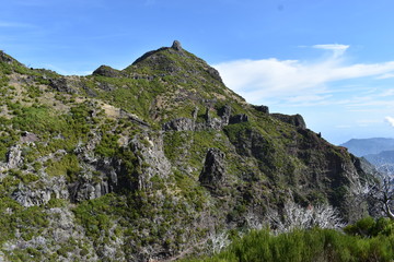 Hiking trail from Pico Arieiro to Pico Ruivo in Madeira, Portugal
