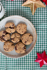Plate of Chocolate Chip Cookies