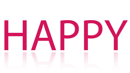 Happy word vector design. Happy word isolated